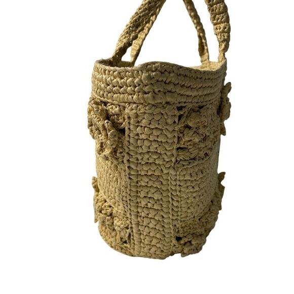 List Price: 800000 DIOR Women's Pannier Chapeau Basket Bag Raffia 2way Shoulder - Picture 5 of 10